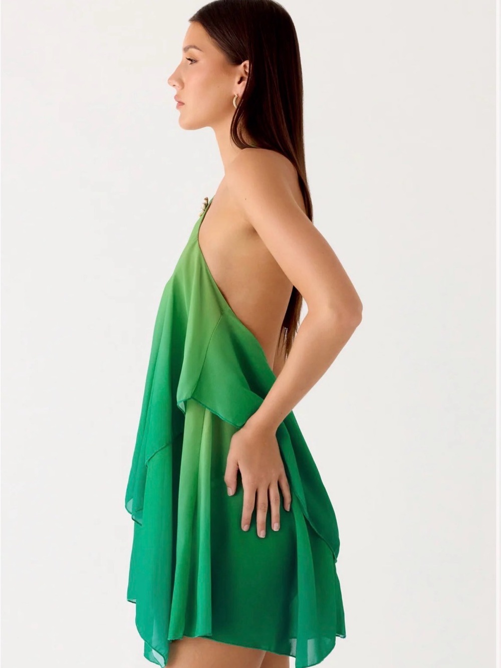 Peppermayo Green Ombre Halter Mini Dress - Picture 3 of 4